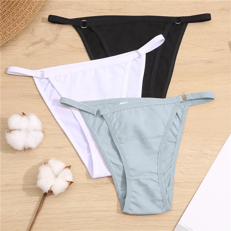 FINETOO 3 Teile/satz Baumwolle Slip Höschen Frauen Sexy Low Taille Unterwäsche M-2XL Damen Baumwolle Unterhose Weiche Weibliche Dessous 2024