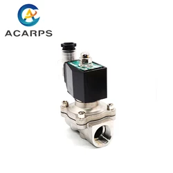 1/2 Electric Solenoid Valve 12v Low Pressure Stainless Steel for Water Gas Air NPT BSP