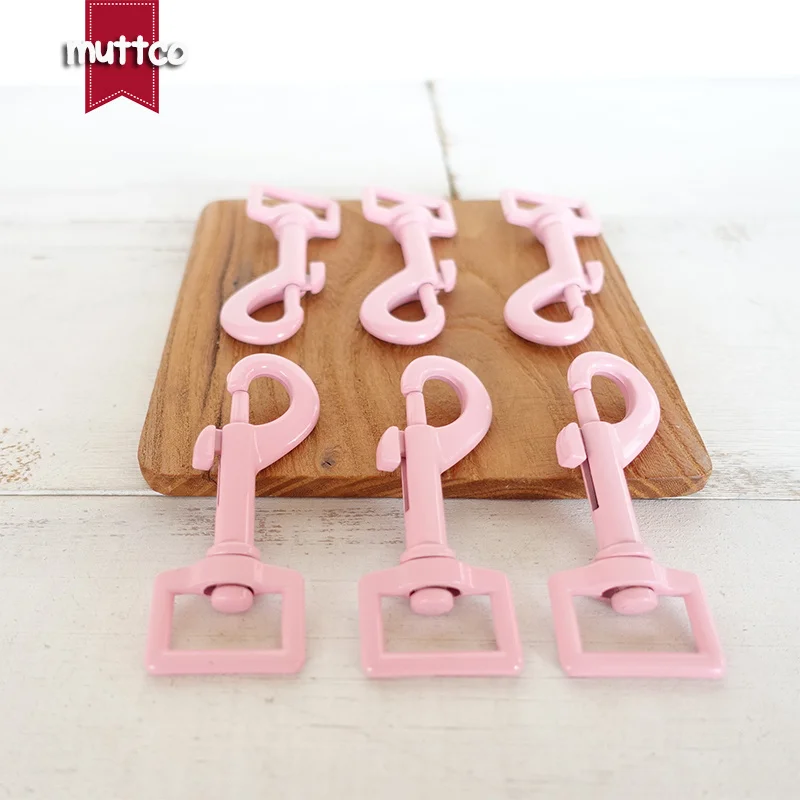 Metal pink dog Clasp Kirsite hook buckle hardware for 20mm webbing DIY Dog Leash parts top quality CPK-20P