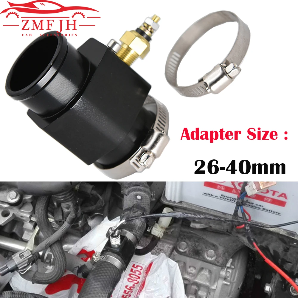 1pcs Car Water Temperature Sensor Joint Pipe Radiator Adapter 26-40mm Water Temper Sensor Gauge Radiator Hose Adapter Universal