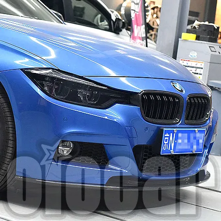 oiomotors Autoplus Style Carbon Front Lip Spoilers for BMW F30 F31 M-Sports Front Bumper