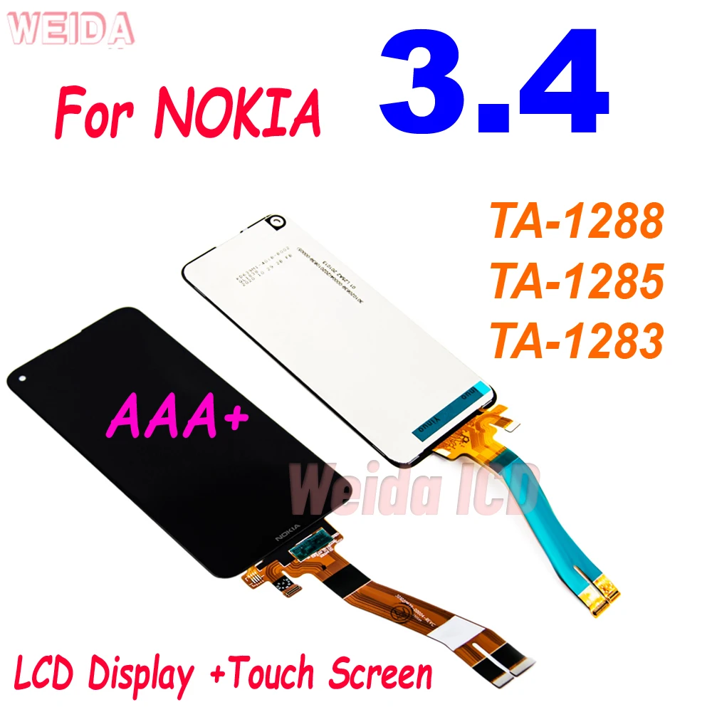 Original For NOKIA 3.4 LCD Display Touch Screen Digitizer Assembly for Nokia 3.4 TA-1288 TA-1285 TA-1283 LCD Screen