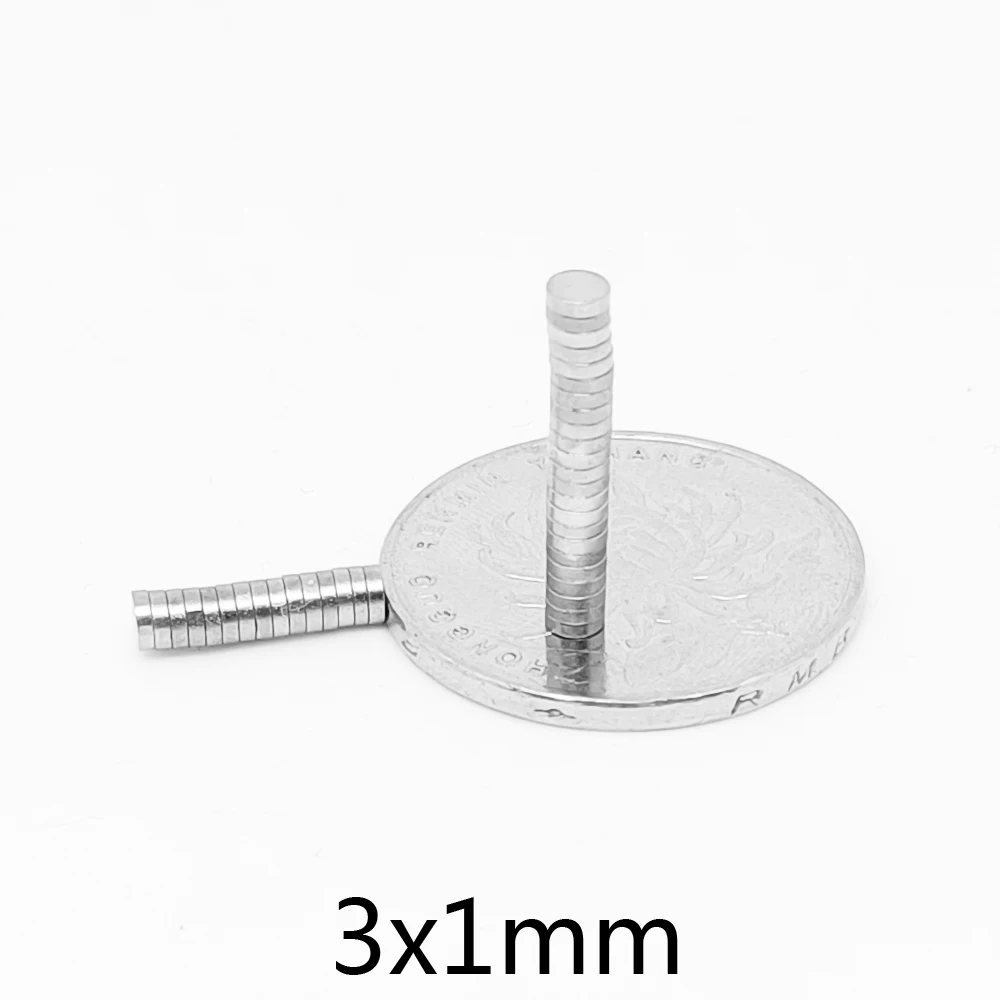 100~10000PCS 3x1 Mini Small Round Magnets 3mm*1mm Neodymium Magnet Dia 3x1mm Permanent NdFeB Strong Powerful Magnets 3*1 mm