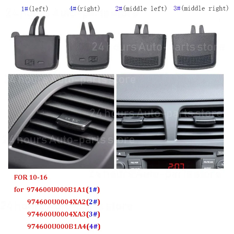 HUVNEXA Kit de réparation de Sortie de climatiseur Automobile, Clip de Grille d'aération A/C for Voiture, for Hyundai, Verna Solaris 2010 – 2016 Clip pour Grille d'aération(1 Left