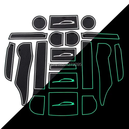 Imagen 2 del producto Almohadilla de ranura para puerta Interior de coche, alfombrillas antideslizantes para SUBARU Forester 2024-2019, accesorio de estilo