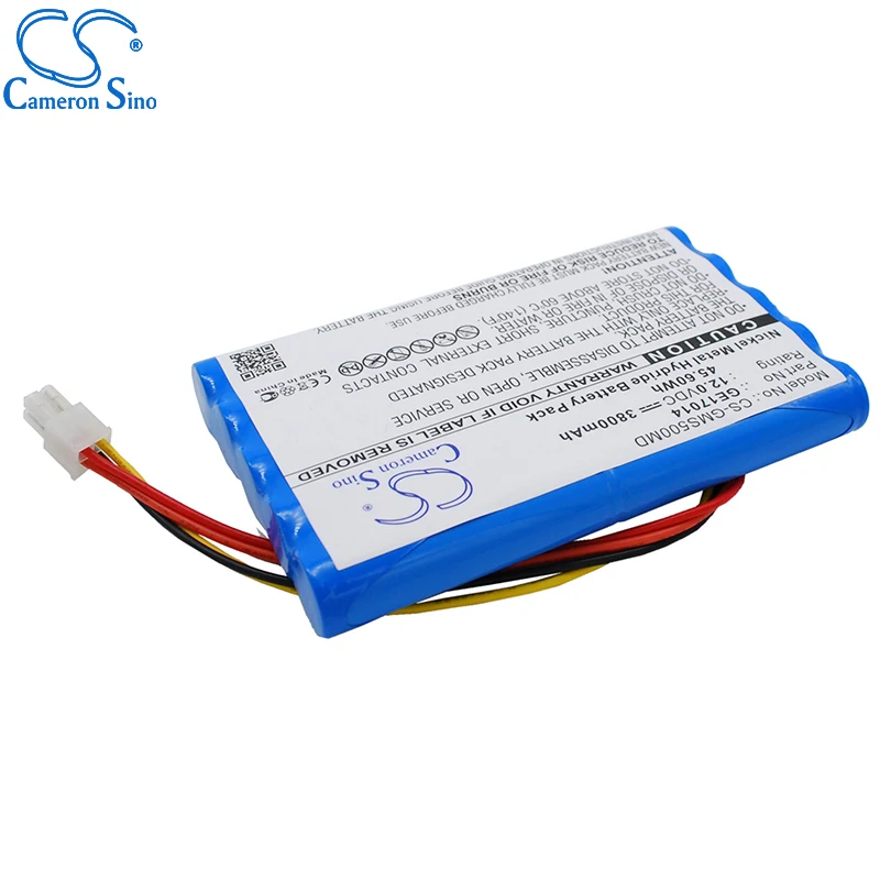 Camera onsino bateria para ge datex-ohmeda s5cam, serve para ge 10hr4/3au 17014 amed2002 bateria de substituição médica 3800mah/45,60wh azul