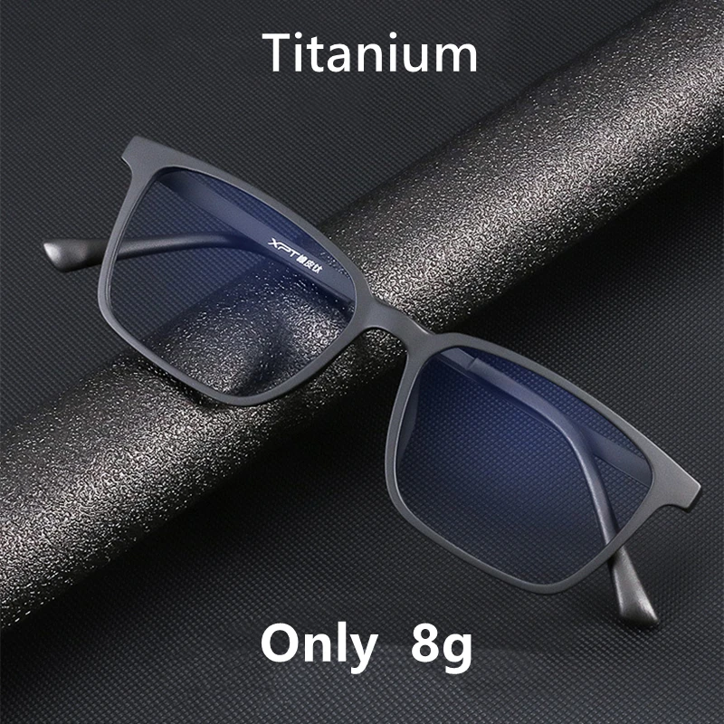 New Ultralight TR90 Glasses Frame Pure Titanium Myopia Glasses Male Retro Square Large Frame Comfortable Optical Glasses Frame