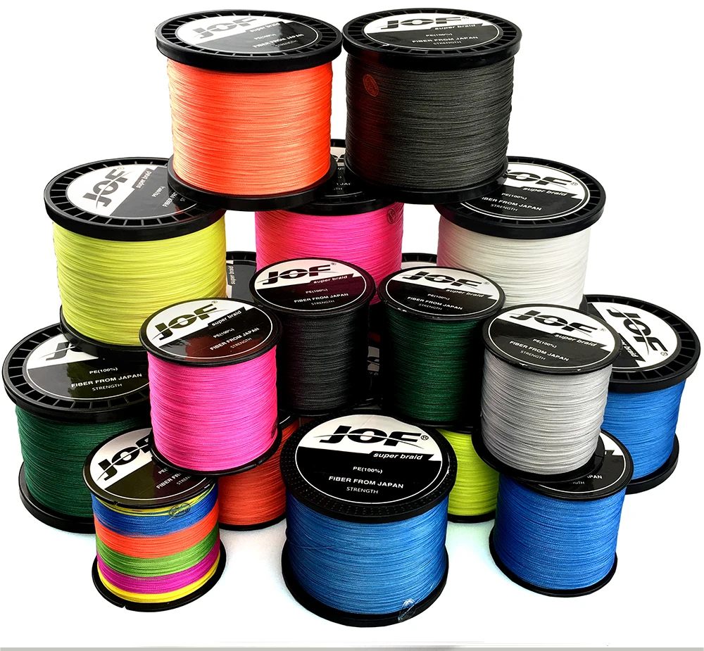 JOF PE-Angelschnur mit geflochtenem Draht, 1000 m, 500 m, 4 Stränge, 0,16 mm–0,50 mm, 18LB-80LB, japanische starke Multifilament-Faser-Angelschnur – Detail 11