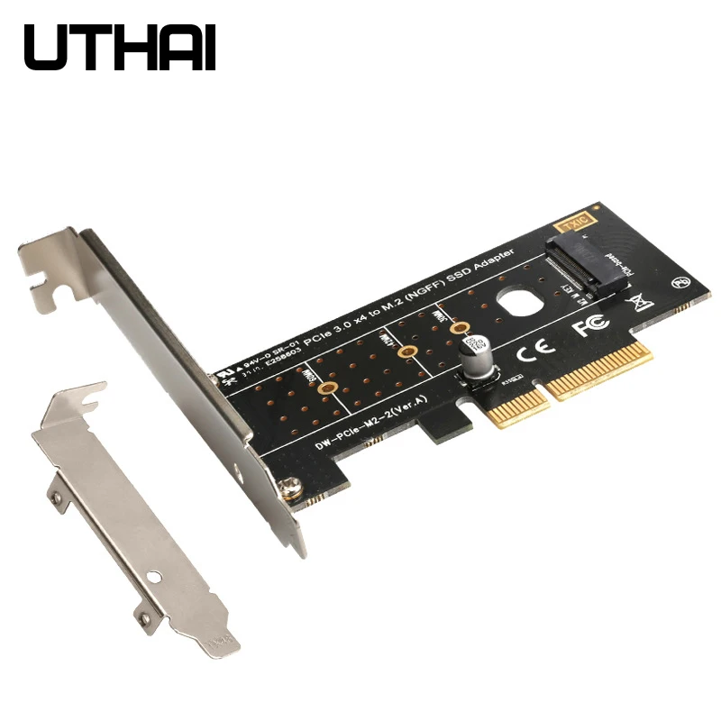 UTHAI T16 M.2 NVME a PCI-E adaptador M.2 NVMe SSD a PCIE X16 3,0 X8 X4 Riser card para tarjeta de expansión SSD de interfaz M Key