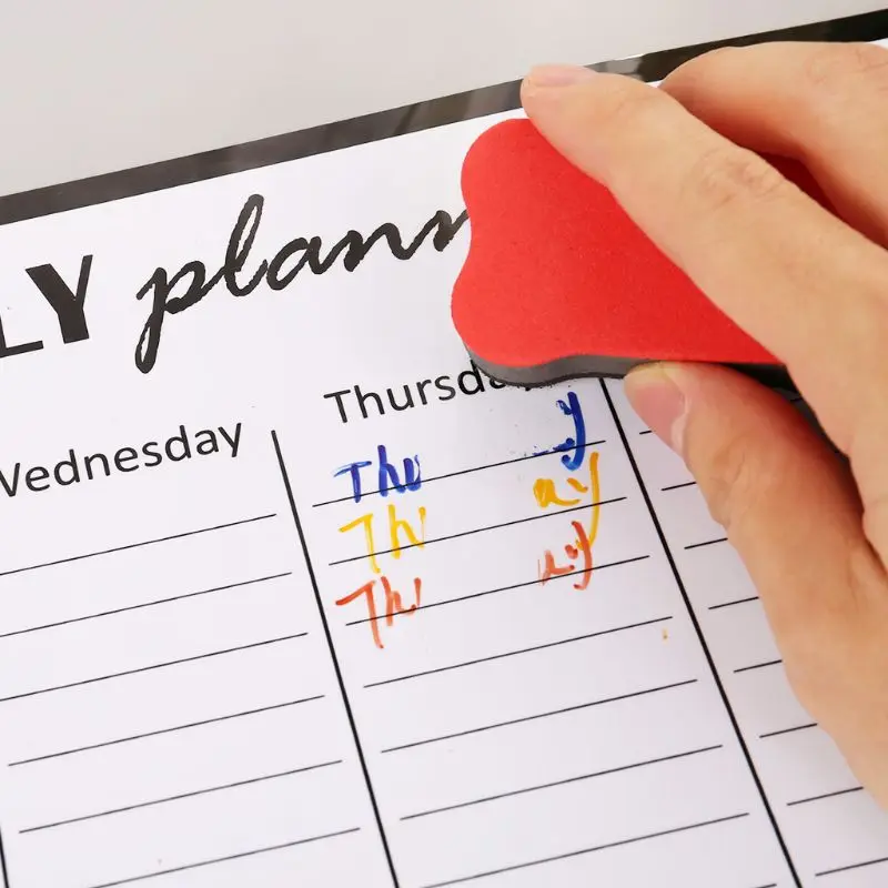 Weekly Planner Soft Whiteboard Fridge Magnets Message Remind Memo Pad M5TB