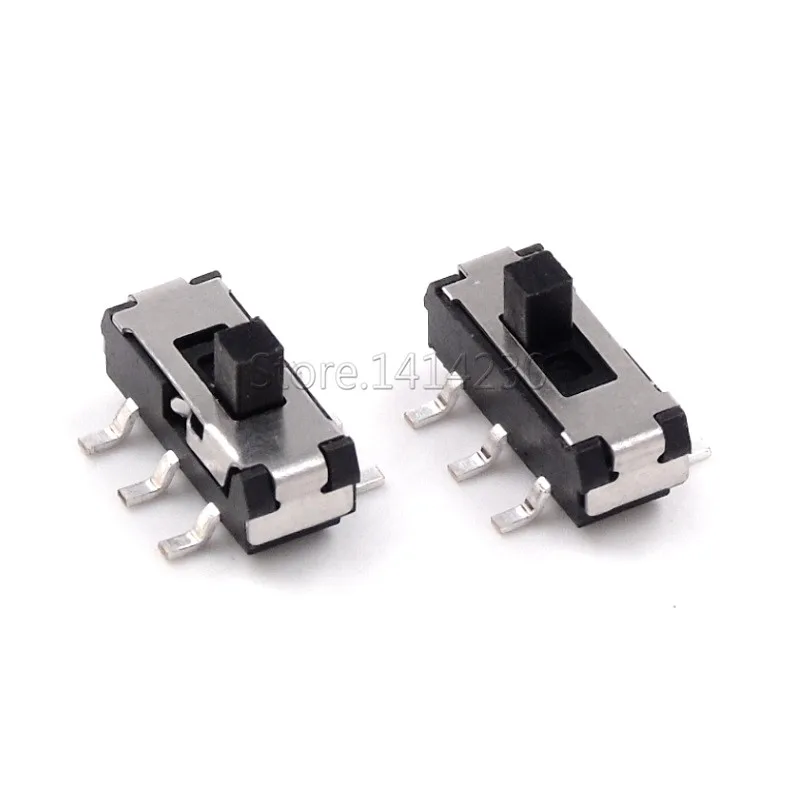 100 sztuk MSS22D18 MINI miniaturowy SMD SMT przełącznik suwakowy 2P2T 6Pin uchwyt wysoki 2mm dla majsterkowiczów akcesoria elektroniczne — zdjęcie 4