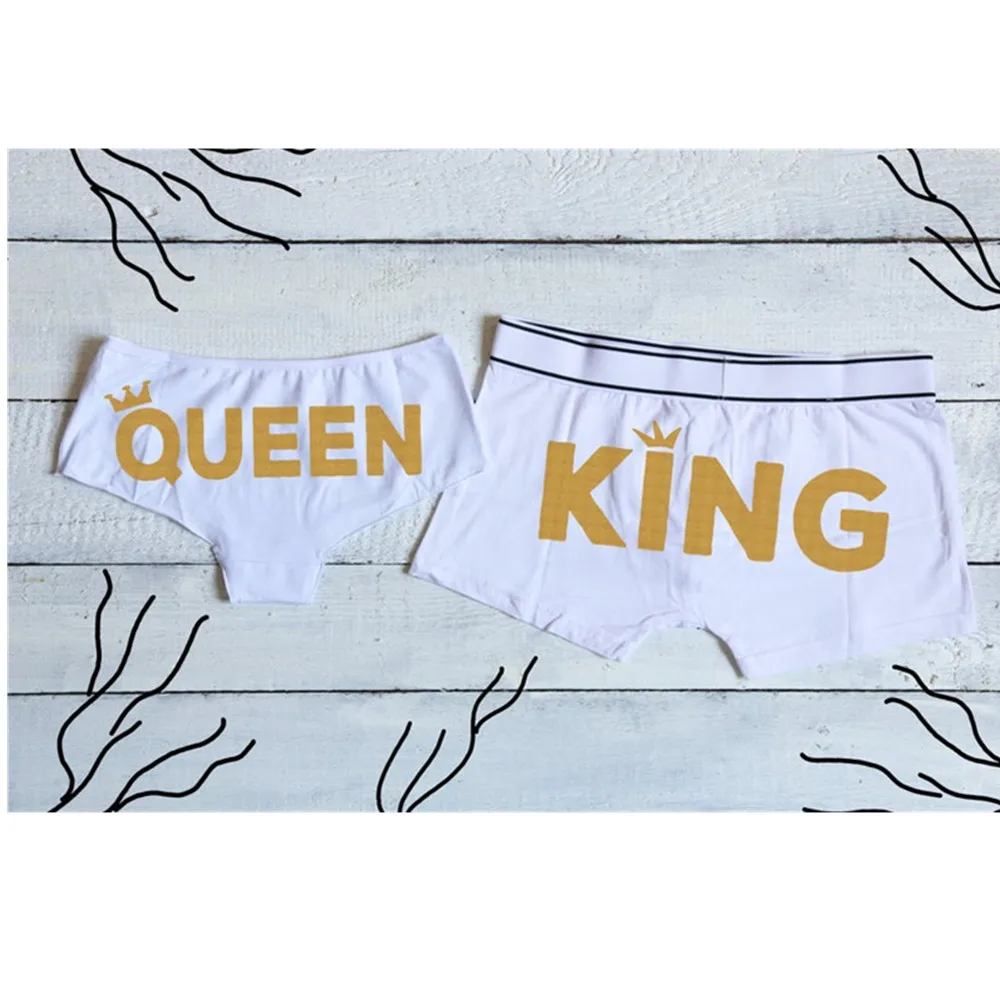 

customize Matching Couple's Underwear set Cotton girlfrien bride Panties groom Boxer Brief Anniversary Valentine's Day sexy Gift