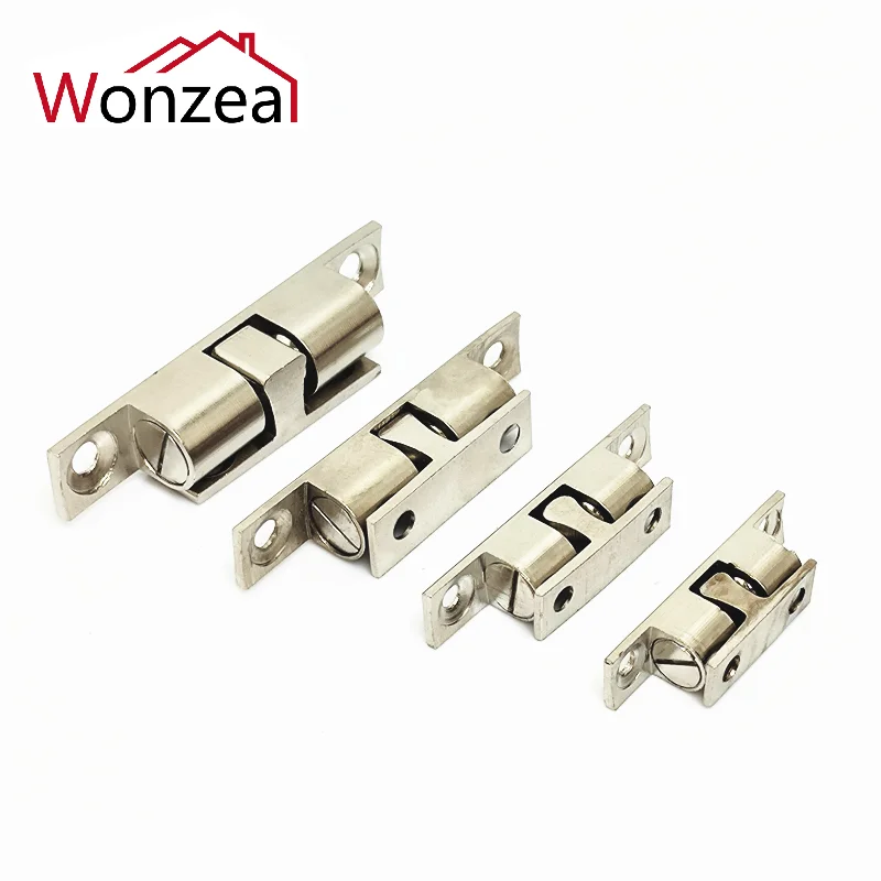 

1Pcs 40/50/60/70mm Brass Touch Beads Lock Door Spring Clip Cabinet Door Catches Double Ball Catch Cabinet Door Latch