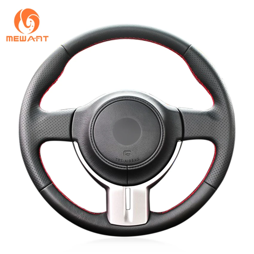 

MEWANT Black Artificial Leather Car Steering Wheel Cover for Toyota 86 GT86 Subaru BRZ Scion FR-S FRS 2012 2013 2014 2015-2016