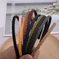 1PCS   New Fashion Morandi Color Frosted Hair Bundle Headband Simple Braid Headband Hair Accessories