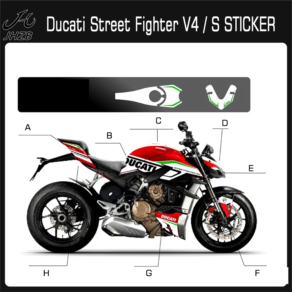 Наклейка для мотоцикла DUCATI Streetfighter V4S, наклейка для модификации мотоцикла