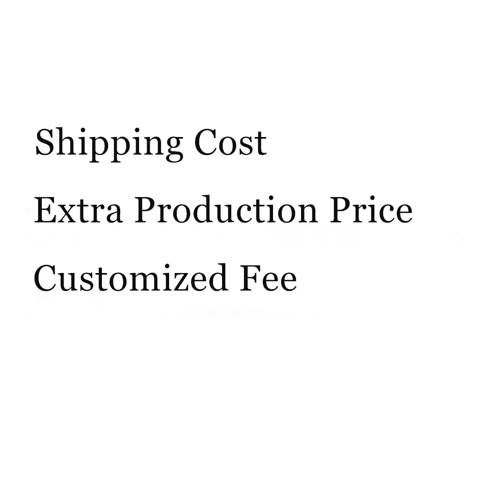 customized fee --------Ship Cost -----------Extra Production Price ---------------------Other Production Price