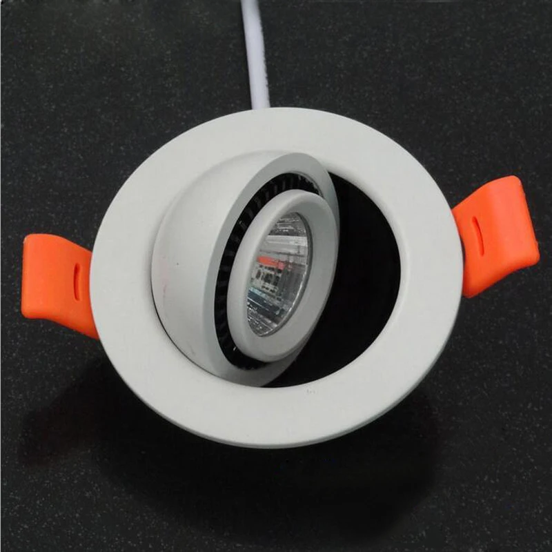  30pcs/lot Led Spot Light Downlight 3W 5W 7W 15w 360 Degree Rotating Adjustable Recessed Ceiling Down Light Ac110v 220v