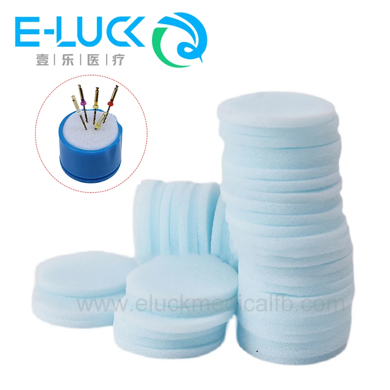 50Pcs Disposable Clean Sponge Dental Endo Files Clean Stand Replacement Foam Sponges Foam