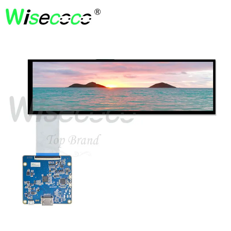 wisecoco 8.8 inch IPS screen 1920*480  40 pins for automotive display with MIPI  interface driver board 600nits luminance