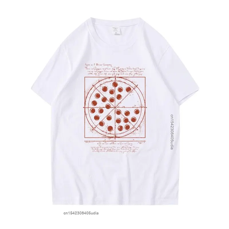 Vitruvian Pizza Tshirt Tom Holland Same Style Unisex Cotton Casual Tees Tops Fashion Streetwear Women Men Shirt