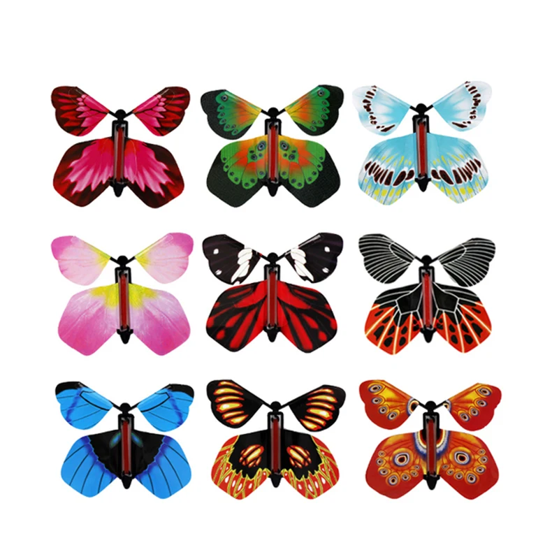 

1 Pcs Magic Butterfly Joke Toys For Children Surprising Butterfly Rubber Surprise Toy Band Force Flying Butterfly Toys