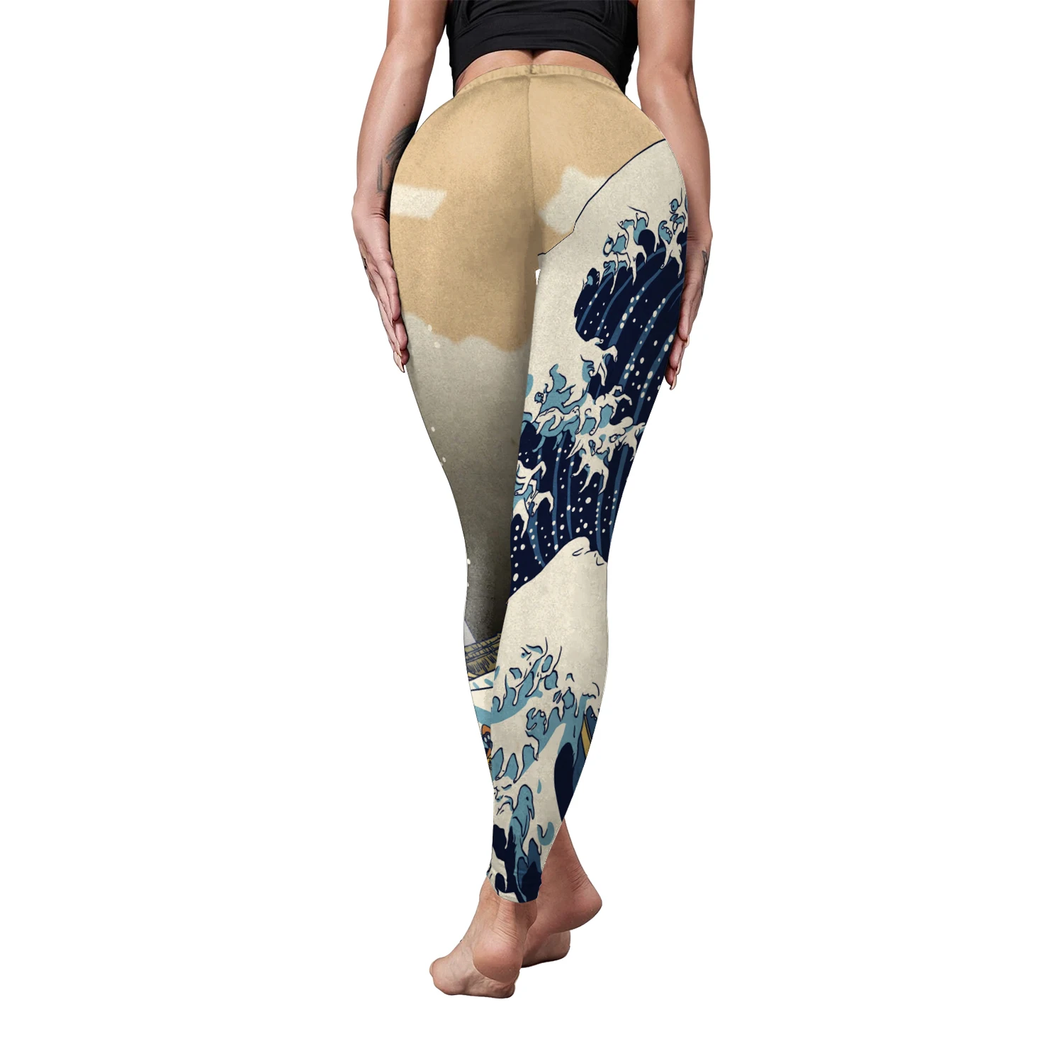 2021 New Anime Cartoon Printing Leggings Fashion Casual Women's Sexy Push Up Tight Pants Sports Fitness Slim Elastic Leggings