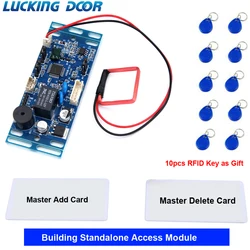 Proximidade Access Control System Board, Módulo Interfone, Incorporado, 2500 Usuários, 125Khz, 13,56 MHz, RFID, Construção