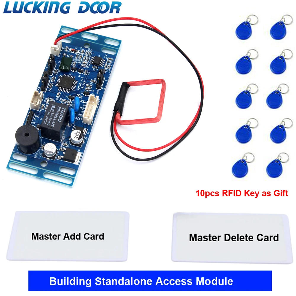 2500 users 125Khz 13.56Mhz RFID Proximity Access Control System Board Building Intercom Module Embedded Access Control module