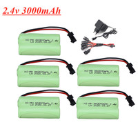 2.4V 3000mAh Ni-MH rechargeable battery pack with charger set AA 2.4 v battery 3000 mah for Remote Control toys Electric Toys