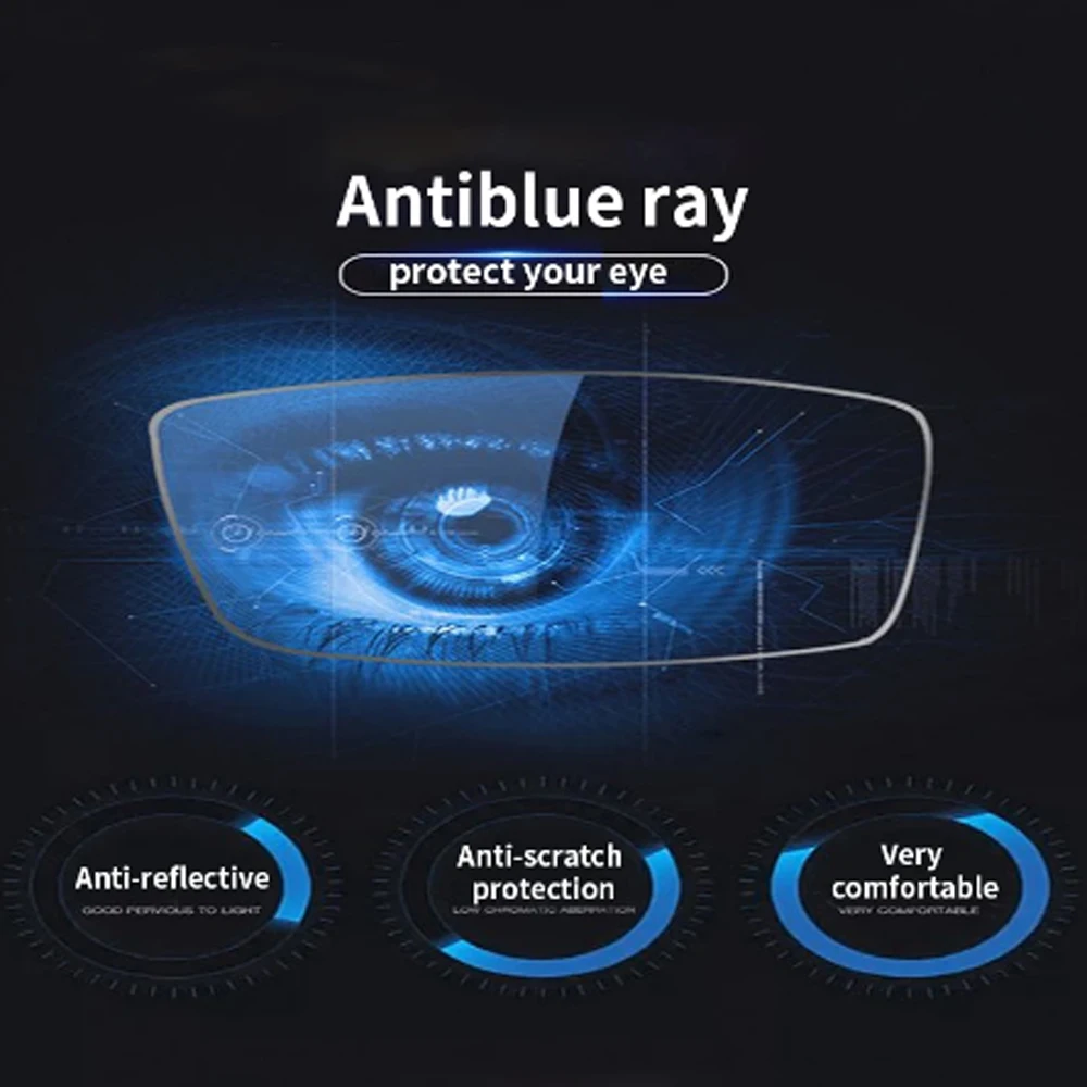 Prescription Glasses Aspheric Lenses Anti Blue Light Optical Myopia Lens Hyperopia Progressive Multifocal Lens Photochromic Lens