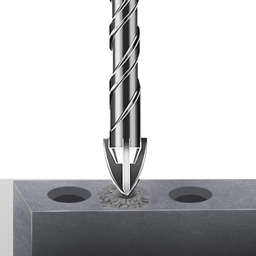 Brocas hexagonales cruzadas para azulejos, abridor de agujeros de hormigón y cerámica de vidrio, vástago hexagonal de aleación, herramientas de perforación para pared de cerámica Til, novedad