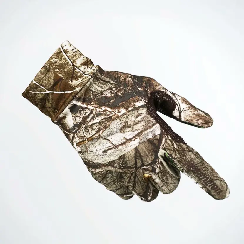 Bionic Camouflage Quick-Dry Elastic Hunting Gloves Touch Screen Breathable Full Finger Sun Protection Shooting Cycling Gloves