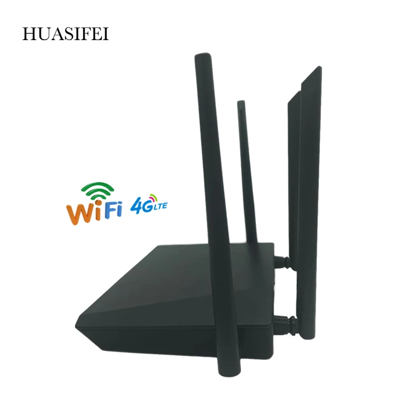 Huasifei 4G Wifi Router Sim Kaart Met 4 Externe Antennsuper Goedkope Draadloze Router Met Sim Card 300Mbps 4G Lte Wifi Router