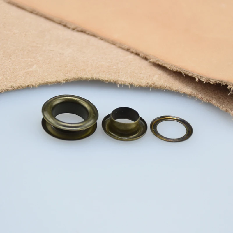 500sets/pack (Outer diameter)27mm (internal)17mm (high)4.5mm copper Flat side eyelets metal curtain grommets