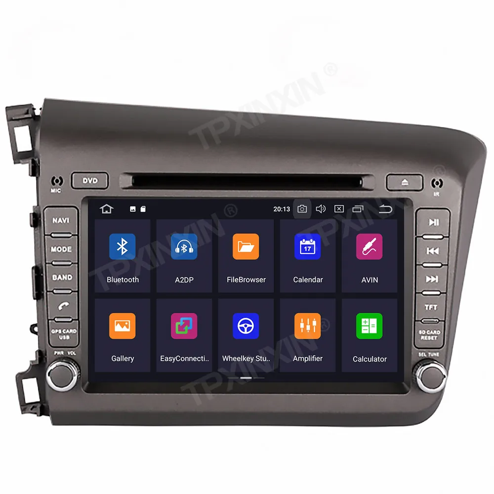 6+128GB Android 11 For HONDA CIVIC 2012+ Car Multimedia Player GPS Navi Audio Stereo Screen DVD Head Unit Tape Recorder