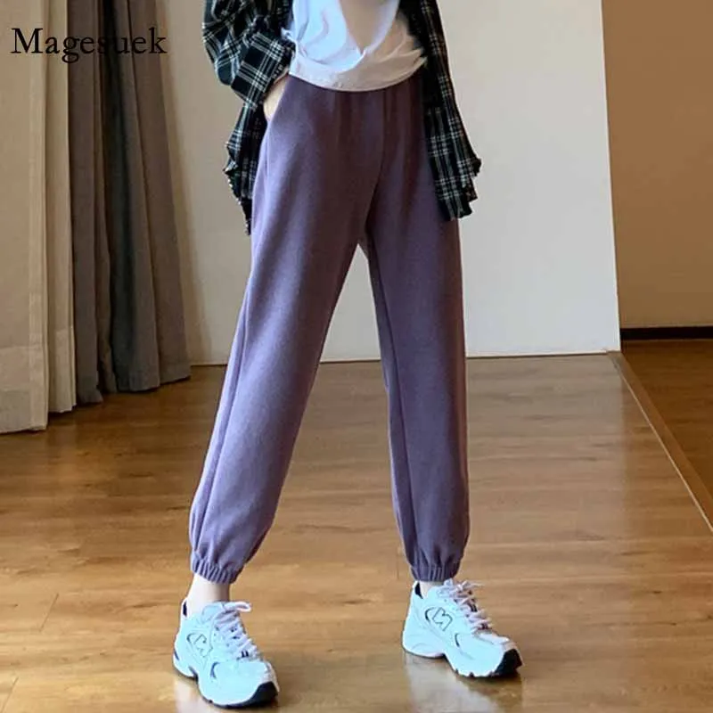 

Loose Women Autumn Winter Slim High Waist Pants Casual Sweatpants Women Baggy Women Trousers Women New Velvet Harem Pants 11389