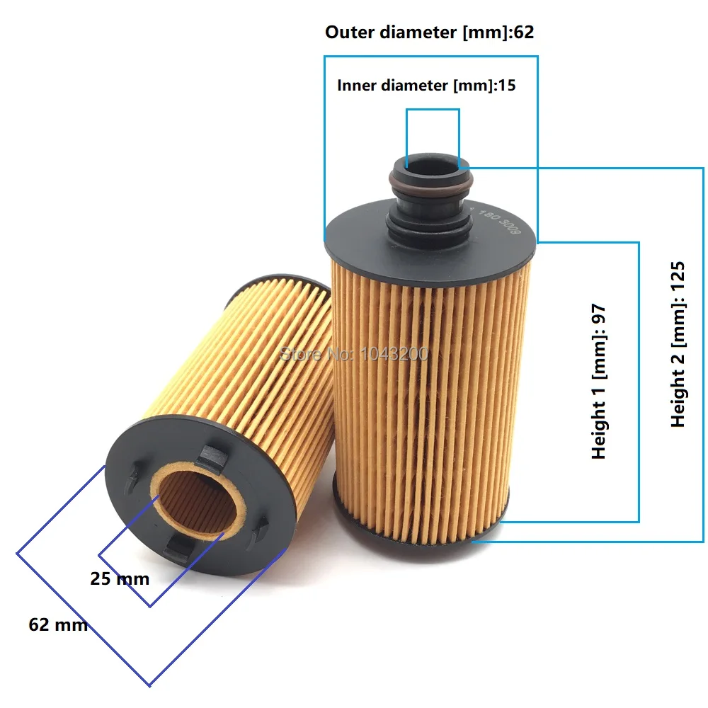 10 x for Ssangyong Actyon Sports I II Korando Rexton W Rodius 2.0 2.2 Diesel Oil Filter 6711803009, 6721803009, 6711840125