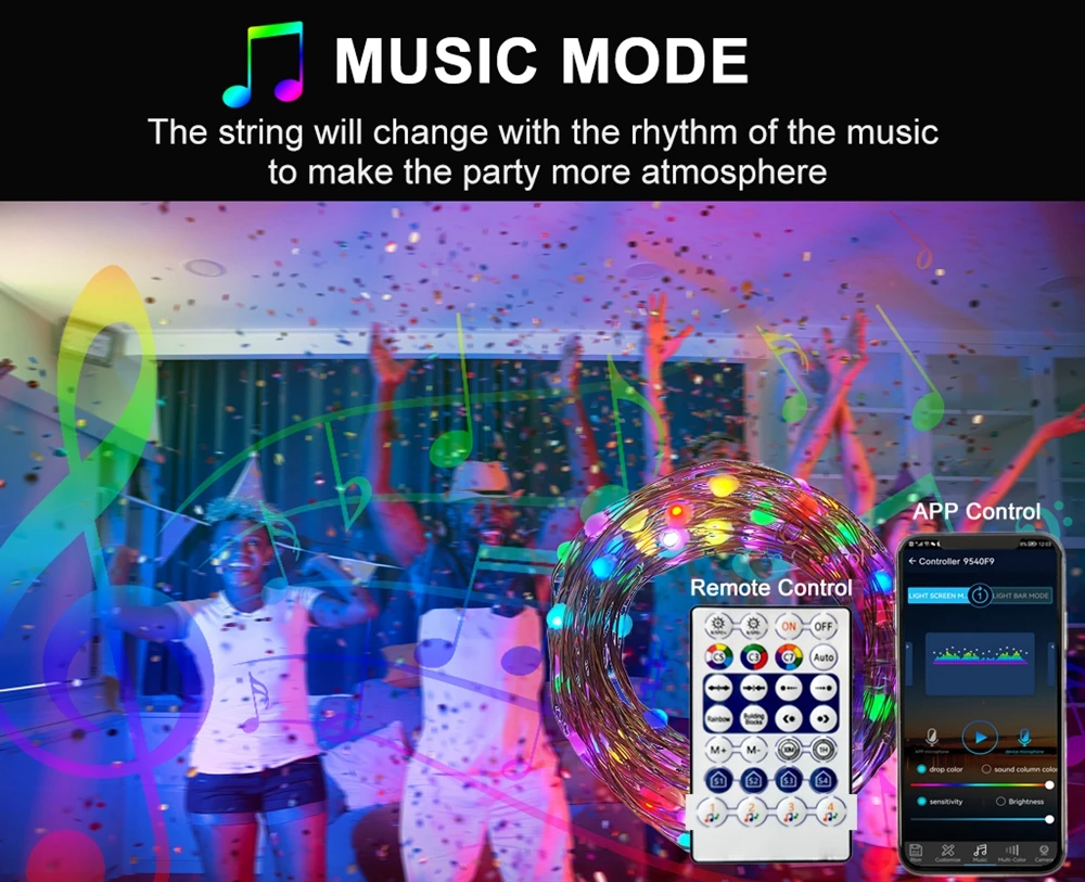 DC12-24V 28Key Dual Output Music LED Controller Wifi Pixels For 3Pin Individually Addressable 5050 RGB Strip Light Ring Panel