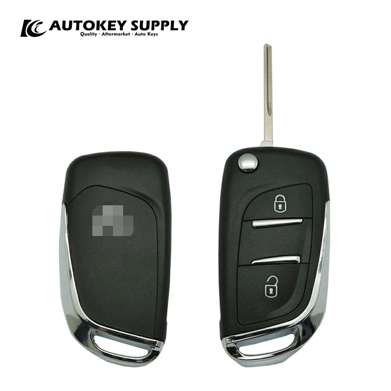 Modified ForCitroen 2 Buttons With Battery Holder Key Shell (Blade With Groove)  AKCPF123