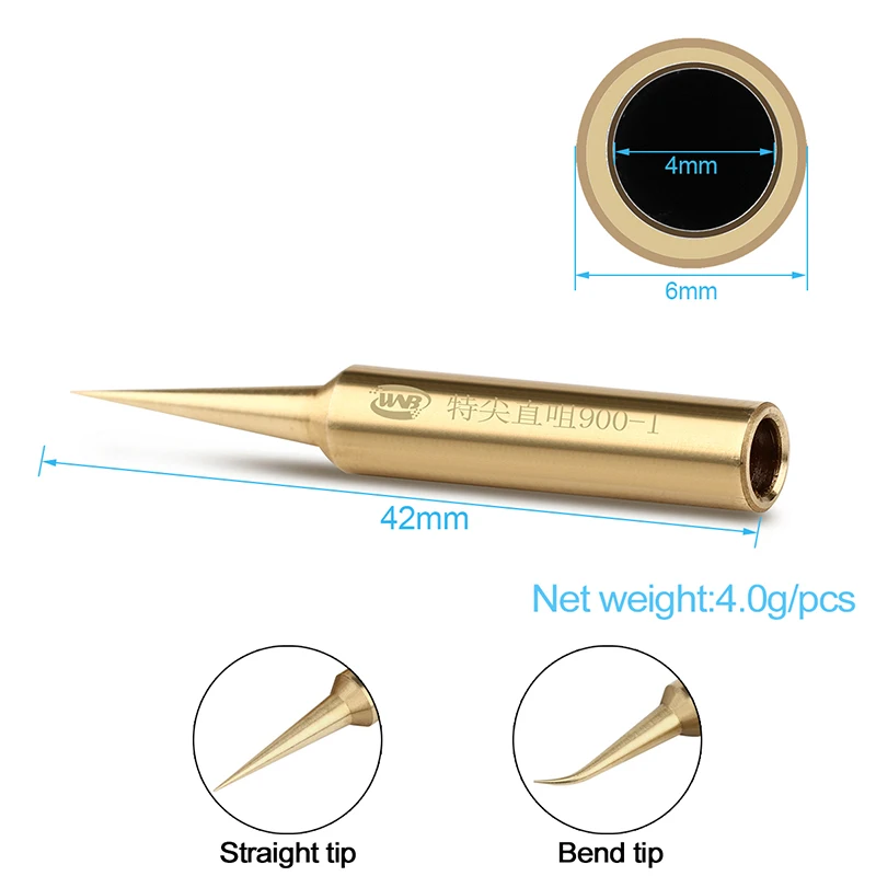 900M-T Soldering Iron ออกซิเจนฟรีทองแดงเคล็ดลับหัวเชื่อมสำหรับ936 Rework Soldering Station BGA ชุดเครื่องมือ