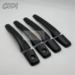 For Mitsubishi Lancer Mirage Evolution 7 8 9 2002 2003 2004 2005 2006 New ABS Chrome Carbon Fiber BlackDoor Handle Cover Trim