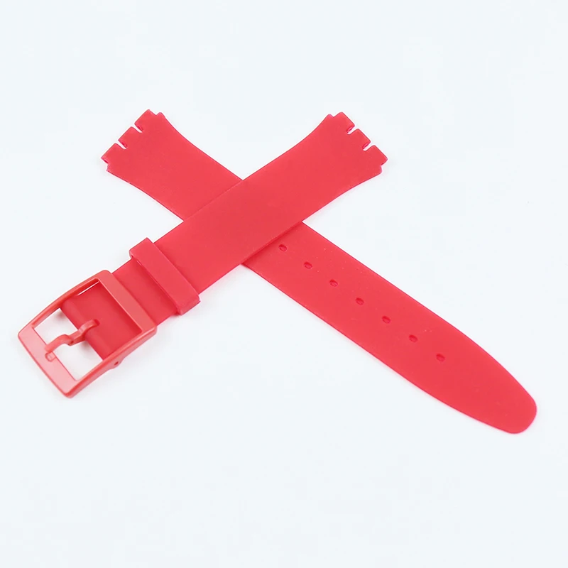 Ms silicone strap watch accessories 16mm For Swatch SFK360 SFK361 SFK397 children\'s rubber sports waterproof strap