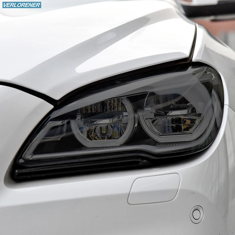 

Car Headlight Protective Film Smoked Black Tint Wrap Vinyl Transparent TPU Sticker For BMW 6 Series F06 F12 F13 M6 2015-2018