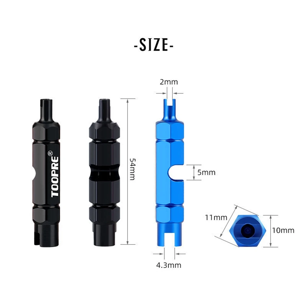 Bike Extension Rod Valve Core Remover Multifunction MTB Road Anti-slip Air Valve Spanner Disassembly Tool Bike Valve Tool