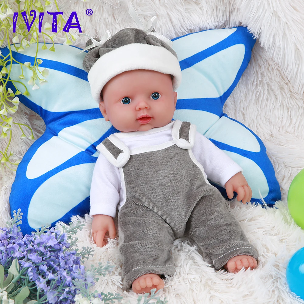 IVITA WB1505 30cm 1100g Full Body Soft Silicone Lifelike Reborn Newborn Baby Boy Dolls High Quality Small Toys for Children Gift