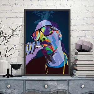 Snoop Dog Pop Art HipHop Rapper Music Singer Sänger Poster Druckwände Lona Art Decoration House Druckschirm (ohne Rahmen) 8 Hauptverkaufsabdeckung Anti -Poeira -Zelle - №2