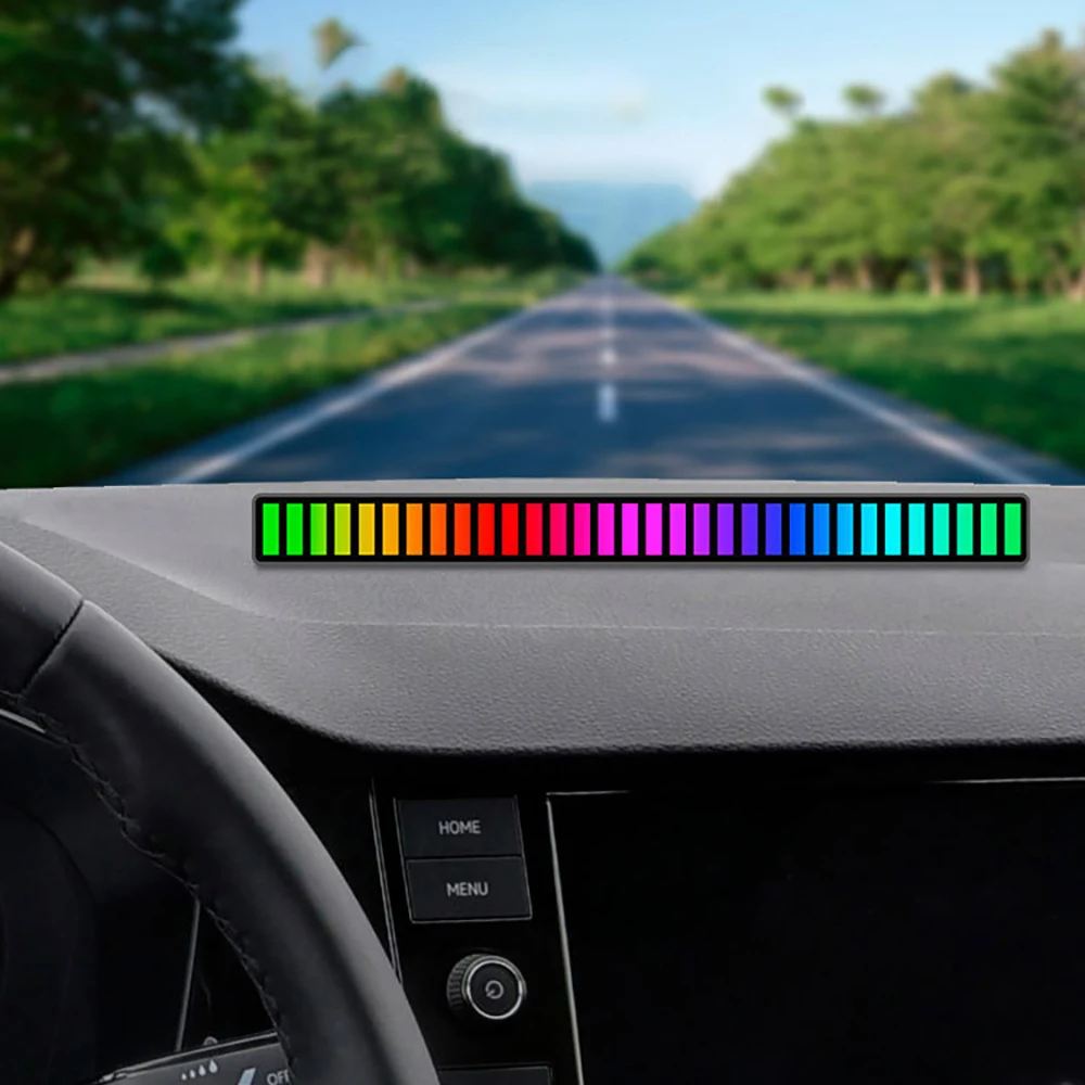 LED Strip Light Music Sound Control Pickup RGB Ambient Rhythm Colorful Backlight For Car Bar Game Atmosphere Lamp TV Audio Decor