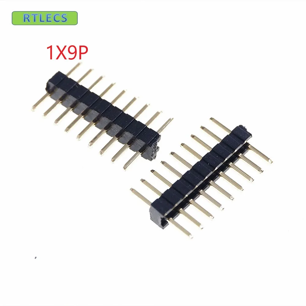 1000 pcs 1x9 P 9 Pin 1.27 mm PCB Male Header Single Row Straight PCB Through Hole Pin Headers Rohs Lead Free