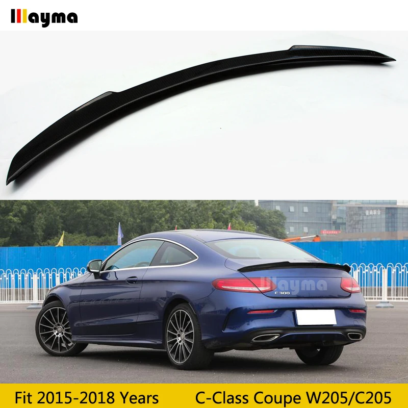 

FD Style Carbon Fiber rear trunk spoiler For Benz C class C180 C220 C250 2Door Coupe 2015 - 2018 year C205 Car rear wing spoiler